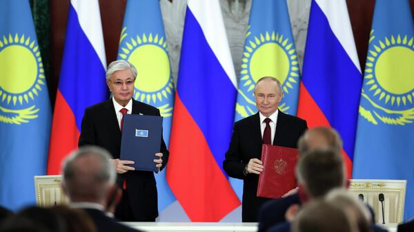 Cuộc hội đàm giữa Tổng thống Vladimir Putin và Tổng thống Kazakhstan Kassym-Jomart Tokayev - Sputnik Việt Nam