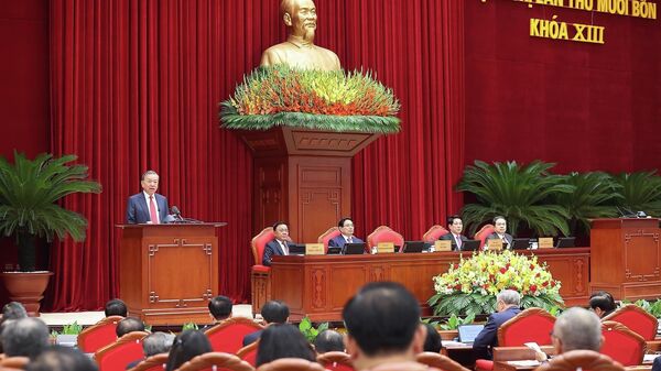 Tổng Bí thư Tô Lâm phát biểu khai mạc Hội nghị lần thứ 14 Ban Chấp hành Trung ương Đảng khóa XIII - Sputnik Việt Nam