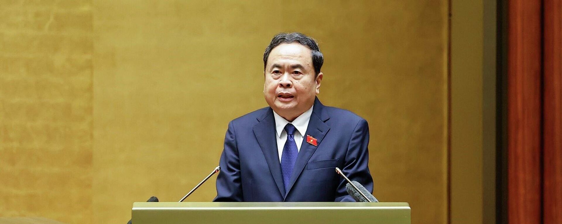 Chủ tịch Quốc hội Trần Thanh Mẫn, Chủ tịch Hội đồng Bầu cử Quốc gia phát biểu khai mạc Hội nghị - Sputnik Việt Nam, 1920, 15.11.2025