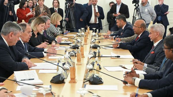 Cuộc gặp giữa Ngoại trưởng Nga và Ấn Độ Sergey Lavrov và Subrahmanyam Jaishankar - Sputnik Việt Nam