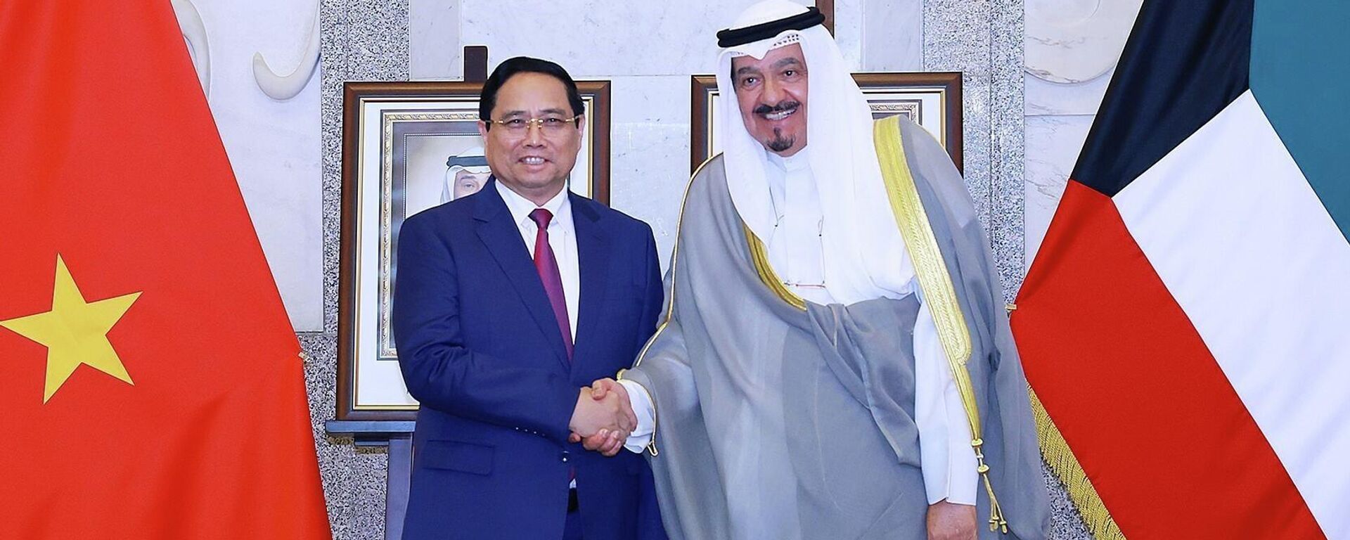 Thủ tướng Phạm Minh Chính hội đàm với Thủ tướng Kuwait Sheikh Ahmad Abdullah Al-Ahmad Al Sabah - Sputnik Việt Nam, 1920, 18.11.2025