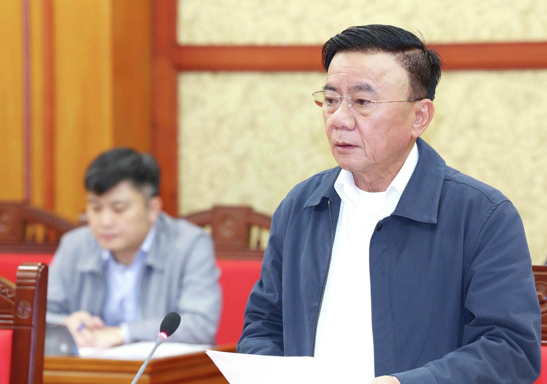 Đồng chí Trần Cẩm Tú, Uỷ viên Bộ Chính trị, Thường trực Ban Bí thư, Trưởng Tiểu ban phát biểu chỉ đạo - Sputnik Việt Nam, 1920, 21.11.2025