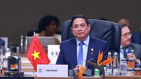 Thủ tướng Phạm Minh Chính phát biểu tại Phiên thảo luận III Hội nghị Thượng đỉnh G20 - Sputnik Việt Nam