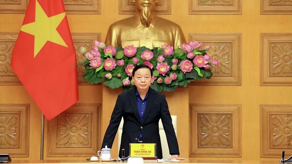 Phó Thủ tướng Trần Hồng Hà phát biểu chỉ đạo. - Sputnik Việt Nam