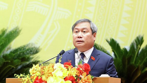 Chủ tịch Ủy ban nhân dân thành phố Hà Nội Vũ Đại Thắng phát biểu - Sputnik Việt Nam