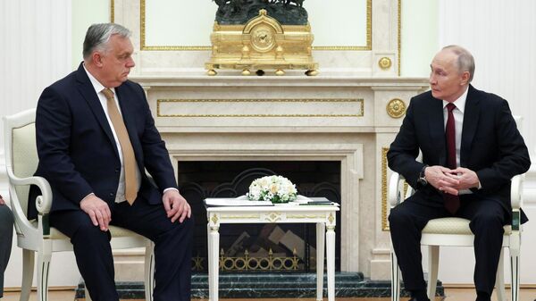 Tổng thống Vladimir Putin đã gặp Thủ tướng Hungary Viktor Orban - Sputnik Việt Nam