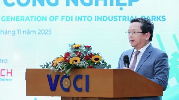 Ông Nguyễn Đức Hiển, Phó Trưởng Ban Chính sách, chiến lược Trung ương phát biểu - Sputnik Việt Nam