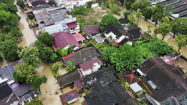 Hậu quả lũ lụt ở Indonesia - Sputnik Việt Nam