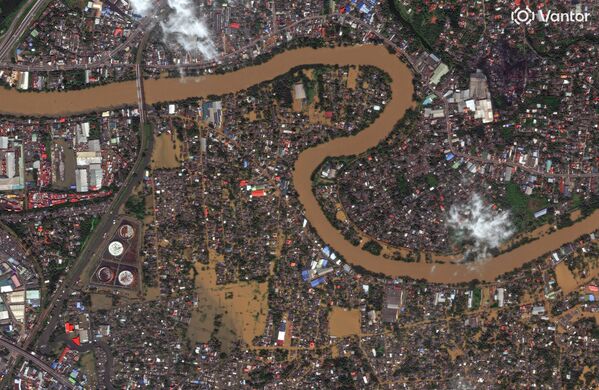 Cảnh nhìn từ trên cao về hậu quả lũ lụt ở Sri Lanka - Sputnik Việt Nam