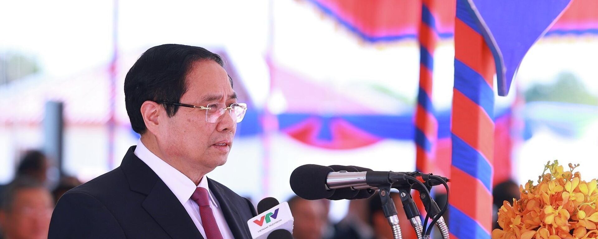Thủ tướng Phạm Minh Chính phát biểu tại Lễ khai trương Cặp cửa khẩu quốc tế Tân Nam- Meun Chey - Sputnik Việt Nam, 1920, 08.12.2025