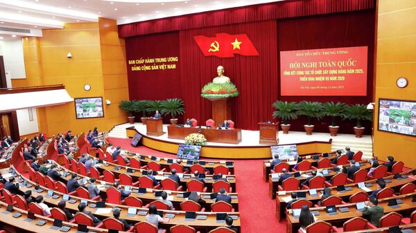 Hội nghị toàn quốc Tổng kết công tác tổ chức xây dựng Đảng năm 2025 - Sputnik Việt Nam