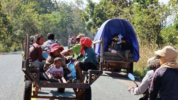 Sơ tán dân trên biên giới Thái Lan - Campuchia - Sputnik Việt Nam