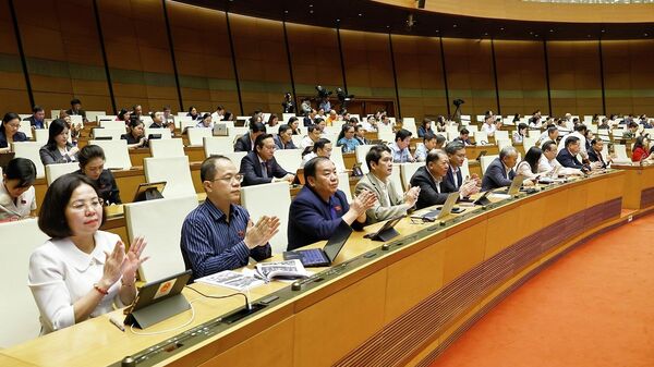 Đại biểu Quốc hội biểu quyết thông qua các luật, nghị quyết - Sputnik Việt Nam