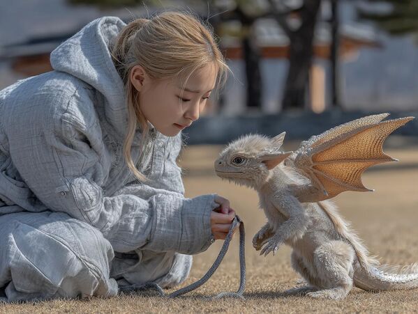 Rồng mini (Draco familiaris) là thú cưng lý tưởng cho năm 2100.Nguồn gốc và di truyền: Năm 2092, các kỹ sư sinh học tại PaleoPet đã tái tạo các đoạn DNA từ loài thằn lằn bay nhỏ và kết hợp chúng với gen của các loài động vật hiện đại.Hành vi và chăm sóc: Học các mệnh lệnh như chó, thích chơi với tia laser và tự động cuộn tròn lại khi bị đe dọa.Dinh dưỡng: Gel sinh học làm từ tre. - Sputnik Việt Nam