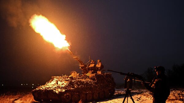 Một đài quan sát trên không của Lữ đoàn bộ binh cơ giới 169 của Nga tại hướng Krasnyi Lyman trong chiến dịch quân sự đặc biệt - Sputnik Việt Nam