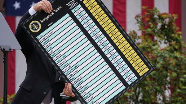 Công bố thuế quan của Tổng thống Trump tại Nhà Trắng, Hoa Kỳ - Sputnik Việt Nam