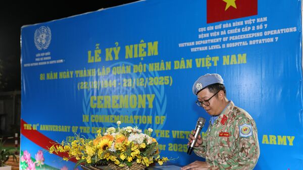 Lễ kỷ niệm 81 năm Ngày thành lập Quân đội nhân dân Việt Nam tại Abyei - Sputnik Việt Nam