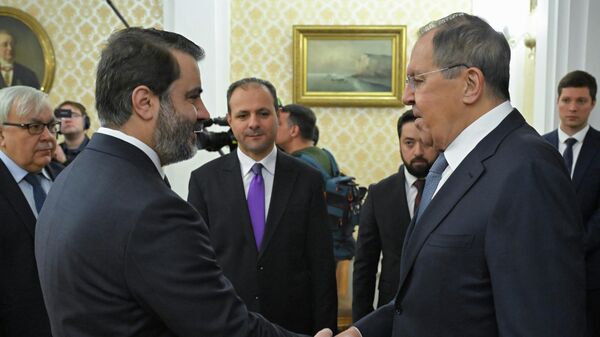 Cuộc gặp giữa Ngoại trưởng Nga Sergey Lavrov và Ngoại trưởng Syria A. Shibani - Sputnik Việt Nam