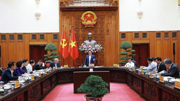 Thủ tướng Phạm Minh Chính kết luận cuộc họp Thường trực Chính phủ về các dự án đường sắt trọng điểm - Sputnik Việt Nam