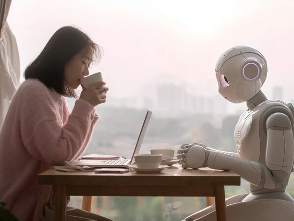 Một người phụ nữ tham khảo ý kiến ​​​​trên mạng xã hội về mối quan hệ của cô ấy với robot - Sputnik Việt Nam