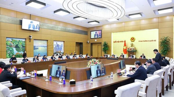 Chủ tịch Quốc hội Trần Thanh Mẫn chủ trì Hội nghị Ban Thường vụ Đảng uỷ Quốc hội và Uỷ ban TVQH - Sputnik Việt Nam