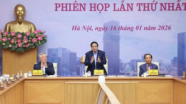 Thủ tướng Phạm Minh Chính chủ trì phiên họp thứ nhất của Ban Chỉ đạo Trung tâm Tài chính quốc tế tại Việt Nam - Sputnik Việt Nam