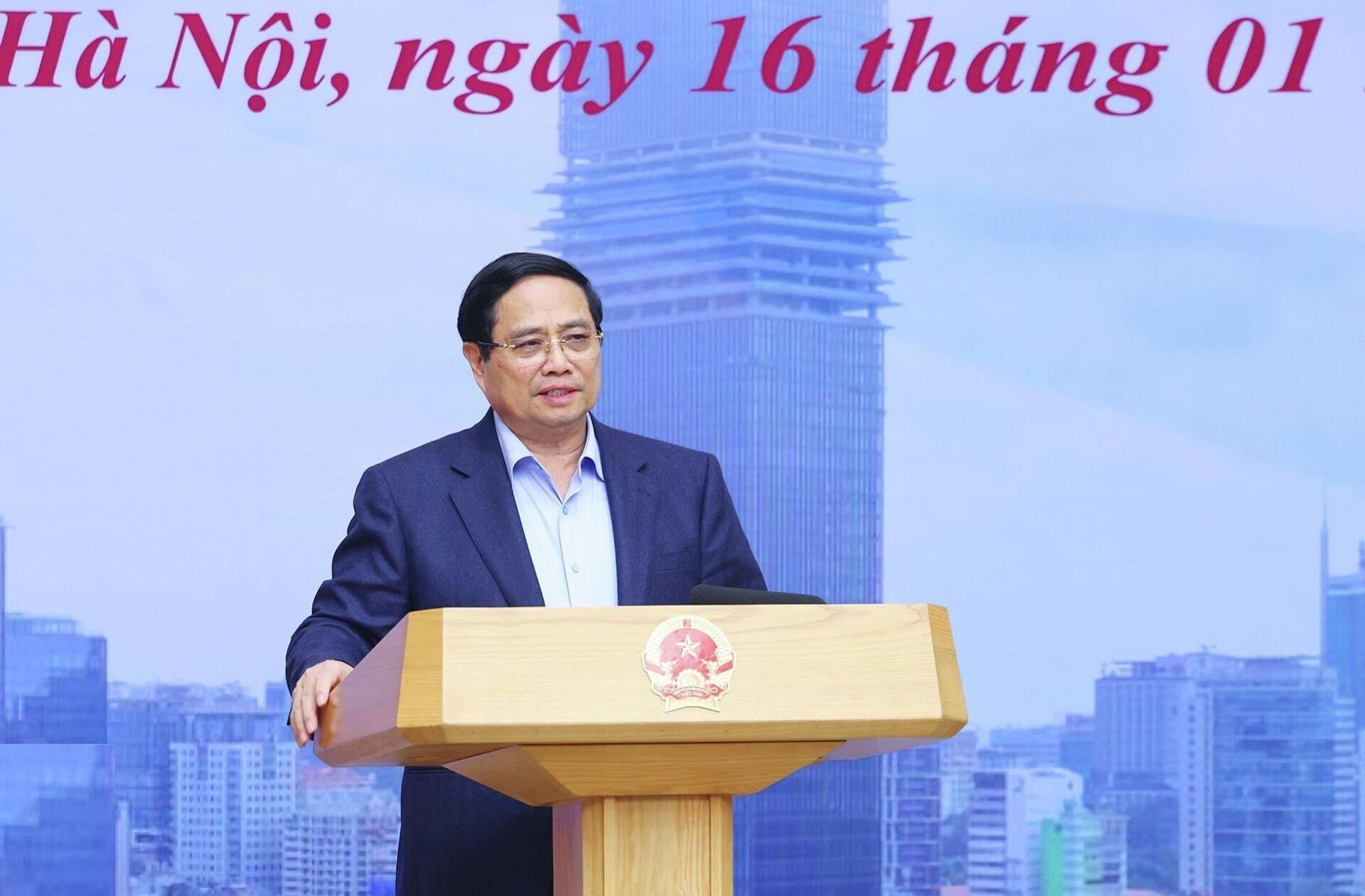 Thủ tướng Phạm Minh Chính chủ trì phiên họp thứ nhất của Ban Chỉ đạo Trung tâm Tài chính quốc tế tại Việt Nam - Sputnik Việt Nam, 1920, 16.01.2026