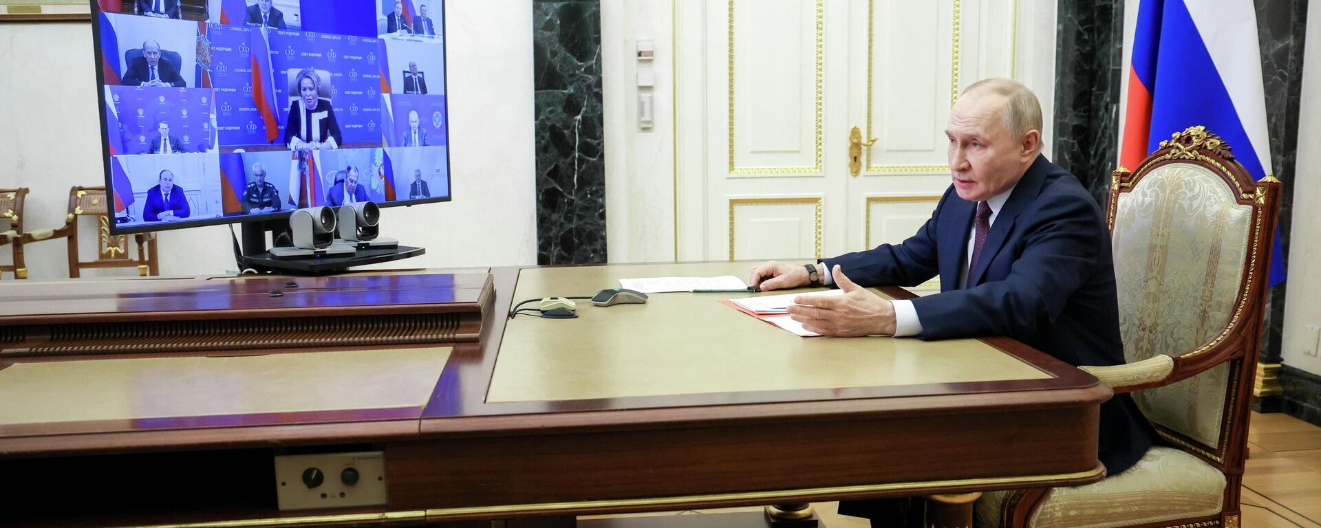 Tổng thống Vladimir Putin đã chủ trì cuộc họp của Hội đồng An ninh Liên bang Nga - Sputnik Việt Nam, 1920, 22.01.2026