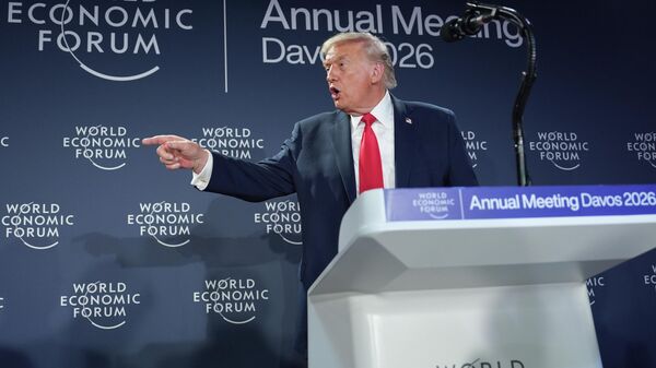 Tổng thống Mỹ Donald Trump tại Diễn đàn Kinh tế Thế giới ở Davos - Sputnik Việt Nam