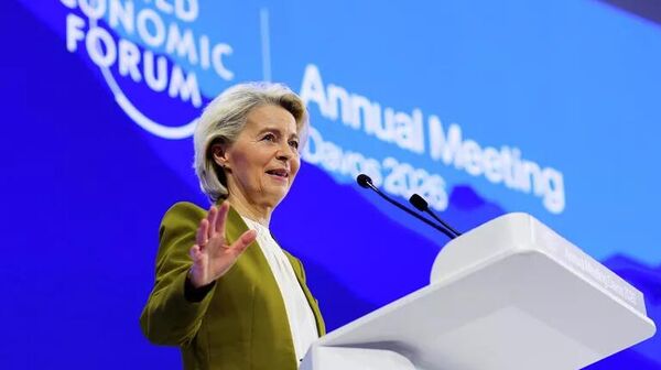 Chủ tịch Ủy ban Châu Âu Ursula von der Leyen phát biểu tại Davos - Sputnik Việt Nam