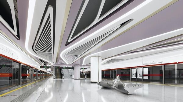 Phối cảnh nhà ga Tao Đàn của tuyến metro số 2 (Bến Thành - Tham Lương). Ảnh: TTXVN phát - Sputnik Việt Nam