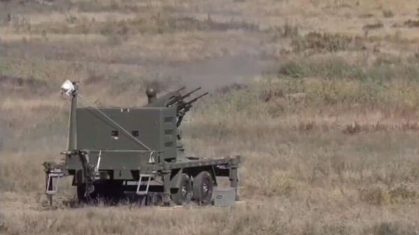 Hệ thống súng chống UAV Zubr. Ảnh chụp màn hình video. - Sputnik Việt Nam