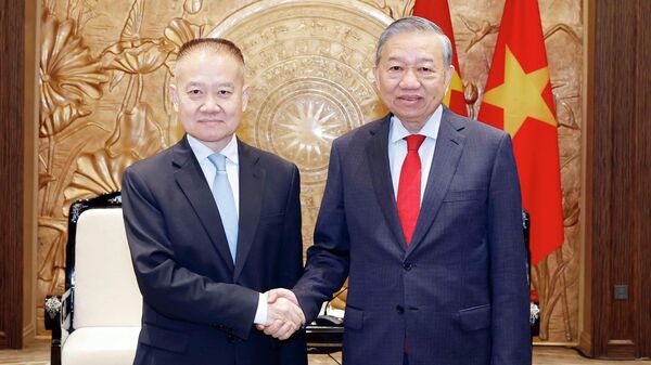 Tổng Bí thư Tô Lâm tiếp Trưởng Ban Liên lạc Đối ngoại Trung ương Đảng Cộng sản Trung Quốc, Đặc phái viên của Tổng Bí thư, Chủ tịch nước Trung Quốc Tập Cận Bình - Sputnik Việt Nam