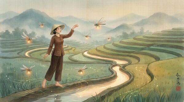 1.1 Tương lai trong hình dung truyền thống và thực tại cyber: Lan không chỉ trồng lúa. Cô chỉ huy bản giao hưởng của sự sống. Những chiếc drone thụ phấn, cảm biến trong đất, AI dự báo mùa mưa, tất cả đều là công cụ của cô - Sputnik Việt Nam