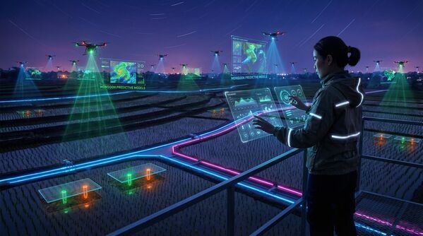 1.2 Tương lai trong hình dung truyền thống và thực tại cyber: Lan không chỉ trồng lúa. Cô chỉ huy bản giao hưởng của sự sống. Những chiếc drone thụ phấn, cảm biến trong đất, AI dự báo mùa mưa, tất cả đều là công cụ của cô - Sputnik Việt Nam