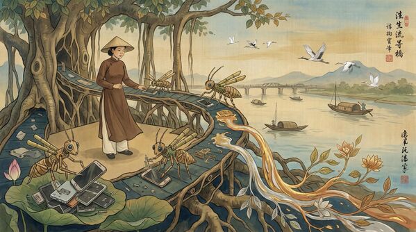 5.1 Tương lai trong hình dung truyền thống và thực tại cyber: Tuấn nhìn thấy thành phố tương lai trong những chiếc smartphone cũ. Nhà máy AI của anh với thiết kế robot "mô phỏng sinh học" tháo dỡ rác điện tử để chiết xuất kim loại hiếm - Sputnik Việt Nam