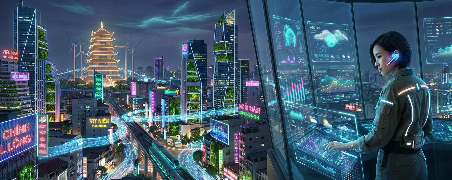 Tương lai trong hình dung truyền thống và thực tại cyber: Anh suy nghĩ như cách một khu rừng suy nghĩ. Mô hình AI của cô mô phỏng hơi thở thành phố: dẫn luồng không khí đi đâu, trồng tường cây ở đâu để lọc khí, đồng bộ giao thông với nhịp sinh học cư dân ra sao - Sputnik Việt Nam, 1920, 30.07.2026