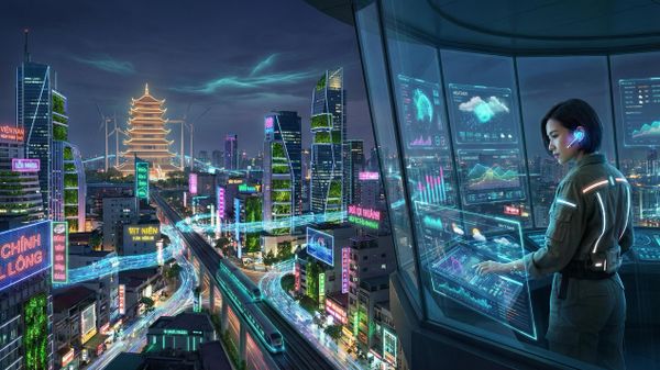 Tương lai trong hình dung truyền thống và thực tại cyber: Anh suy nghĩ như cách một khu rừng suy nghĩ. Mô hình AI của cô mô phỏng hơi thở thành phố: dẫn luồng không khí đi đâu, trồng tường cây ở đâu để lọc khí, đồng bộ giao thông với nhịp sinh học cư dân ra sao - Sputnik Việt Nam