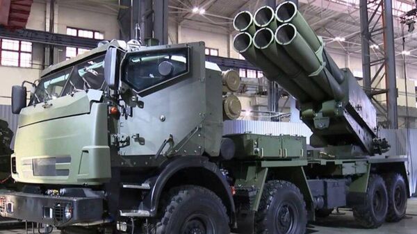 MLRS Sarma tại triển lãm các sản phẩm của Motovilikha Plants - Sputnik Việt Nam