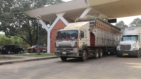 Những đoàn xe chở nông sản đầu tiên đã chính thức được thông quan sau 3 ngày chờ đợi - Sputnik Việt Nam