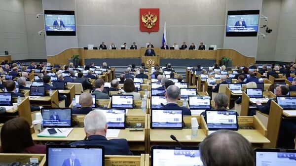 Ngoại trưởng Sergey Lavrov tại giờ chính phủ ở Duma Quốc gia - Sputnik Việt Nam