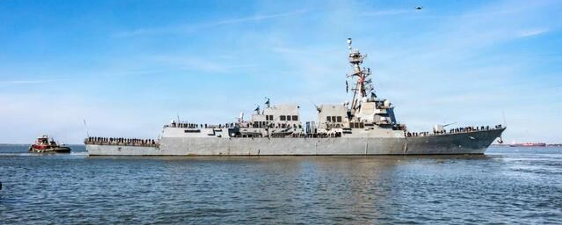 Tàu khu trục lớp Arleigh Burke USS Truxtun trên đường đến Nam Mỹ từ hồi đầu tháng 2 - Sputnik Việt Nam, 1920, 12.02.2026