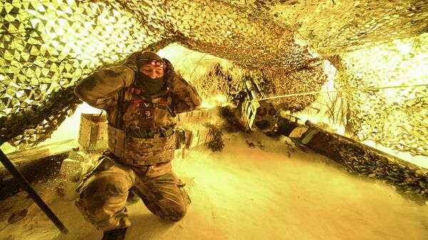 Các hoạt động pháo binh của lực lượng đặc nhiệm Akhmat của Nga tại hướng Sumy - Sputnik Việt Nam