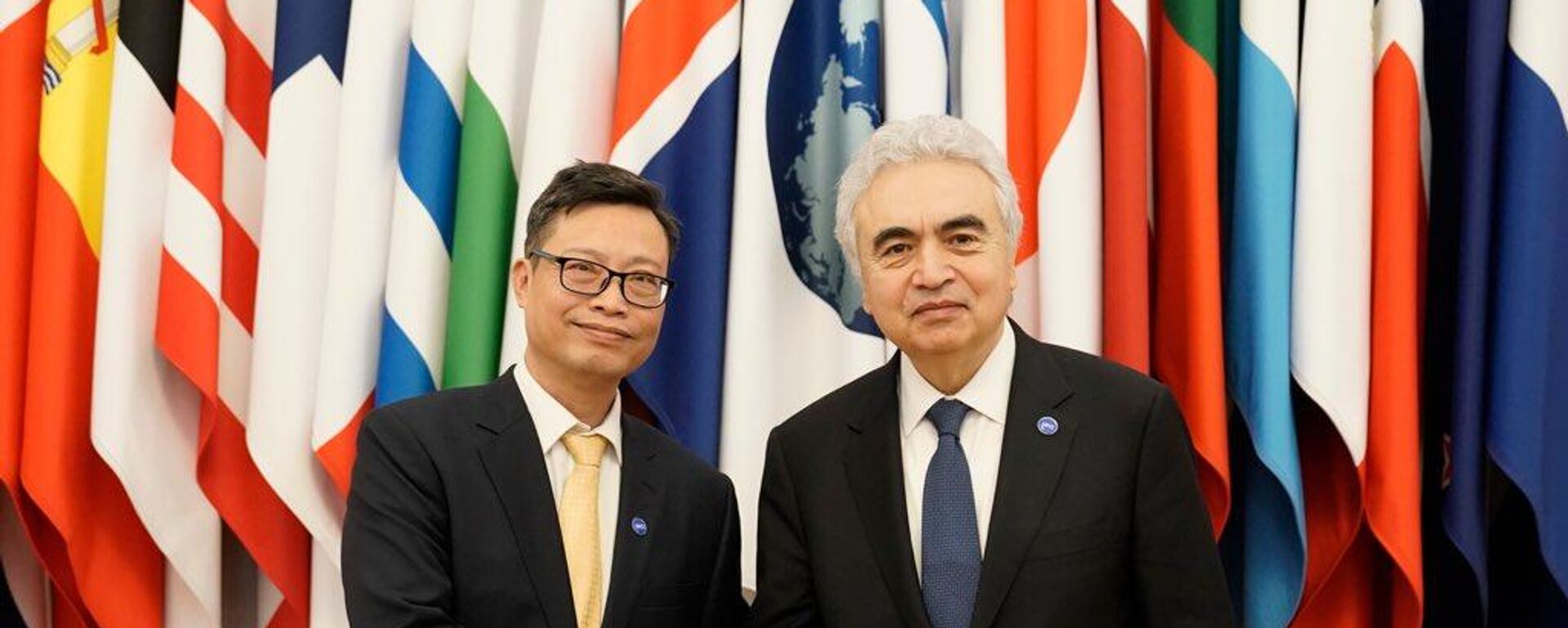 Đại sứ Việt Nam Trịnh Đức Hải và Giám đốc điều hành IEA Fatih Birol - Sputnik Việt Nam, 1920, 20.02.2026