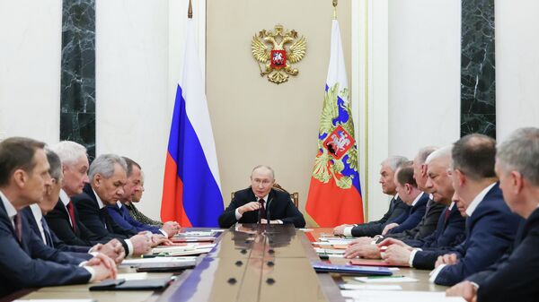 Tổng thống Nga Vladimir Putin đã chủ trì cuộc họp của Hội đồng An ninh Nga - Sputnik Việt Nam