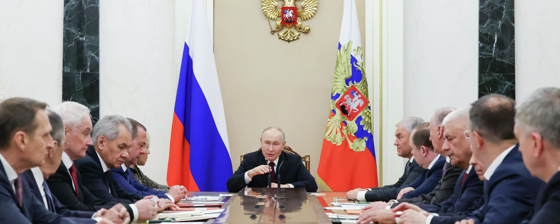 Tổng thống Nga Vladimir Putin đã chủ trì cuộc họp của Hội đồng An ninh Nga - Sputnik Việt Nam, 1920, 20.02.2026