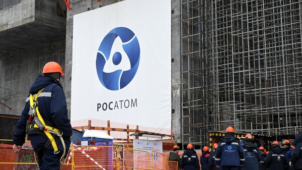 Công nhân tại công trường xây dựng nhà máy điện hạt nhân Kursk-2 - Sputnik Việt Nam