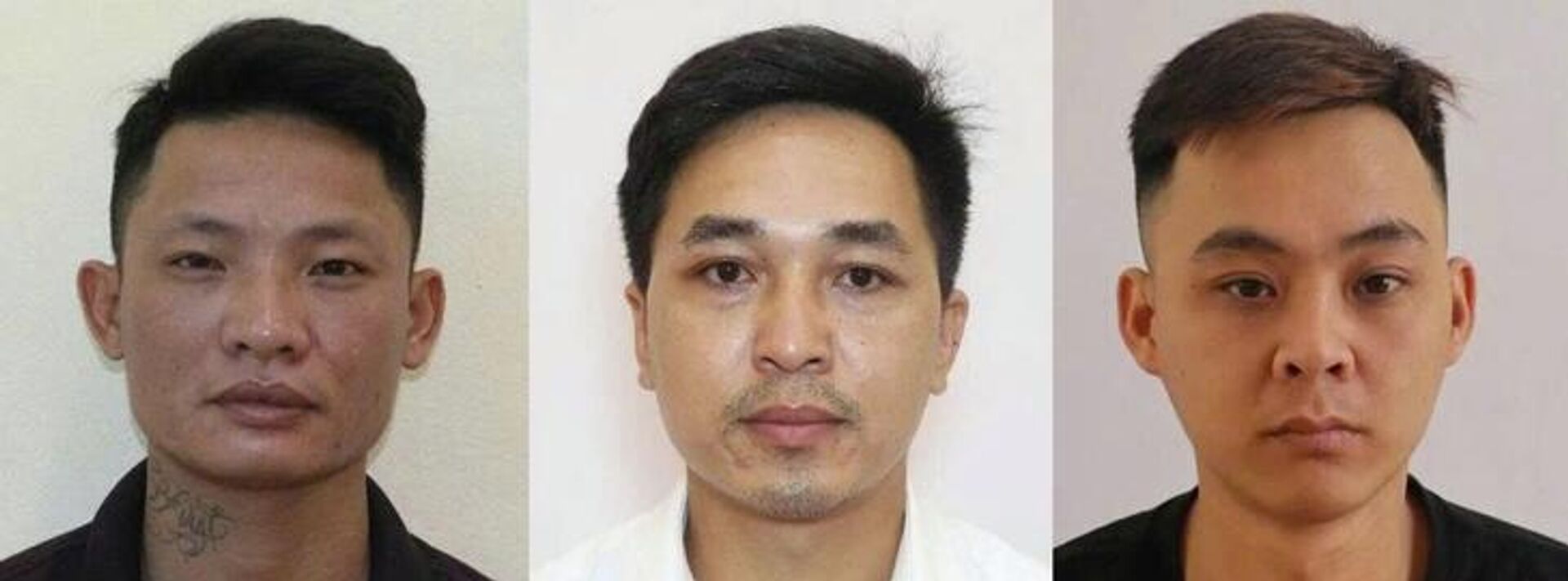 Các bị can Đoàn Văn Hòa, Nguyễn Đức Xuân, Lê Văn Sơn tại cơ quan công an - Sputnik Việt Nam, 1920, 28.02.2026