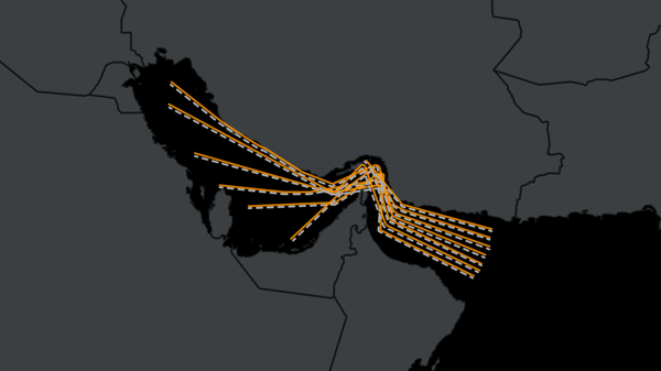 Các tuyến vận chuyển dầu và khí đốt qua eo biển Hormuz - Sputnik Việt Nam