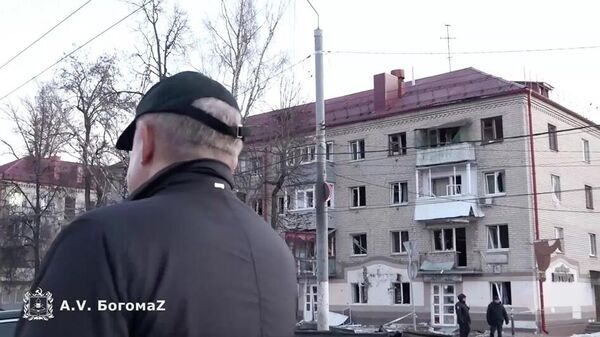 Hậu quả của cuộc tấn công bằng tên lửa Storm Shadow của Lực lượng vũ trang Ukraina vào Bryansk. - Sputnik Việt Nam